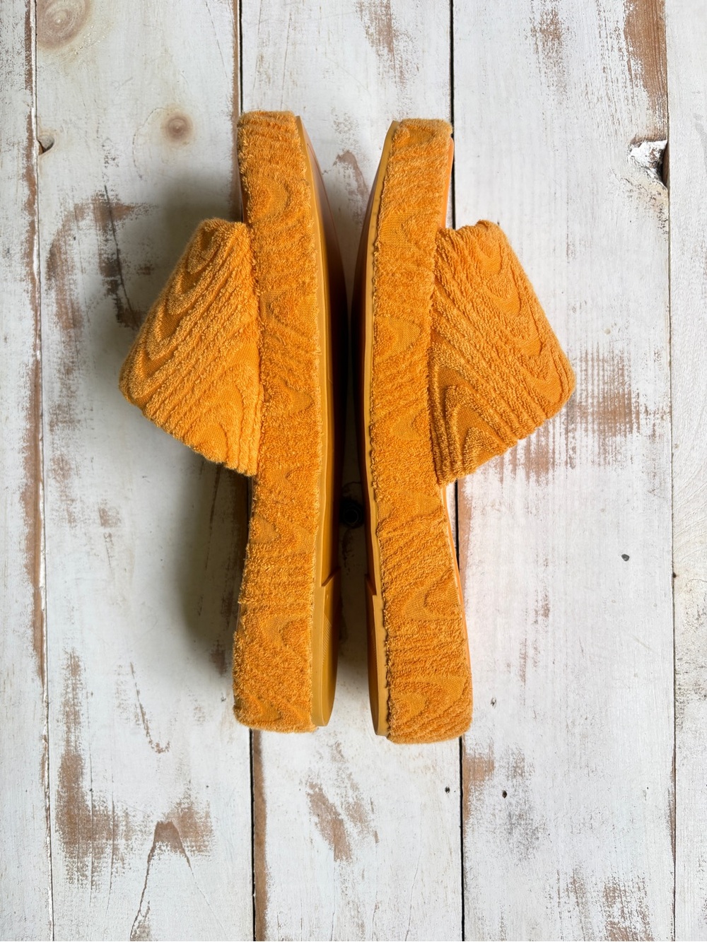 BERKSHA terrycloth pool slides mule sandals orange summer Resortwear sz 7.5 NWT - Picture 4 of 10